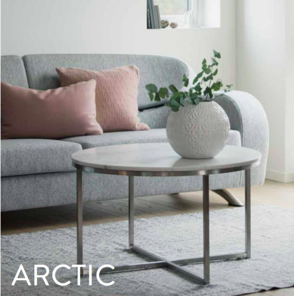 Kleppe Arctic rundt bord - Marmor