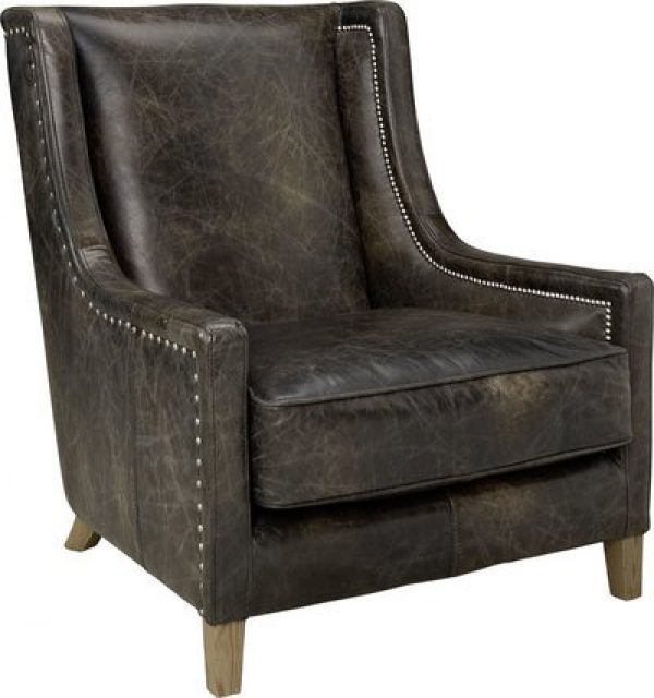 Artwood AW44 Lounge stol høy - brunt skinn