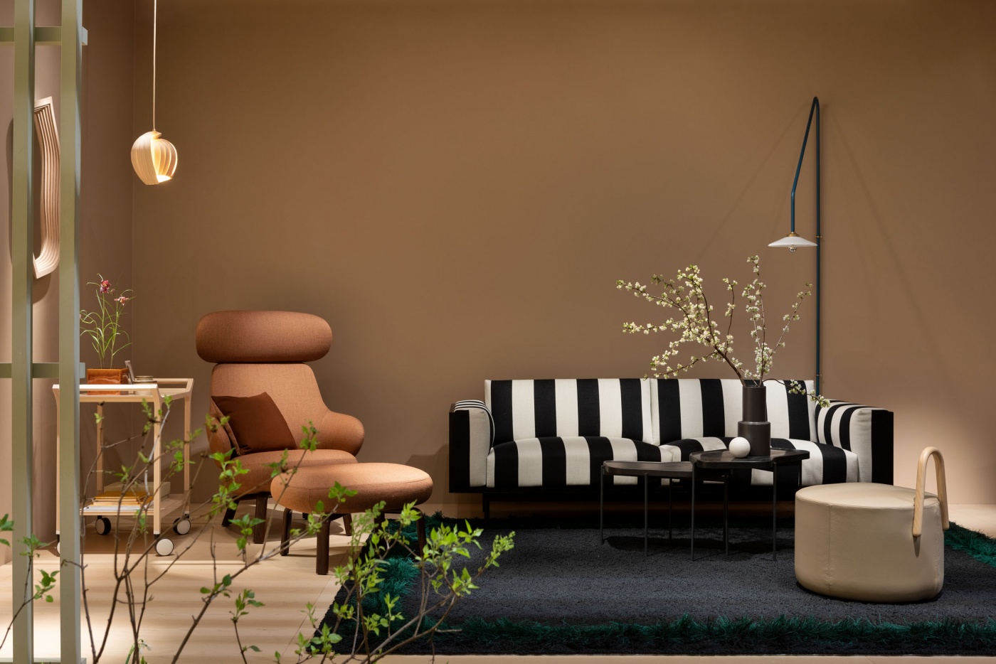 Swedese Wood 3-seter sofa - Balder ull stoff - Valgfri farge