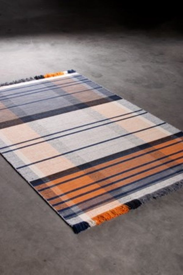 Kreta ull teppe - Div størrelser - Orange/Rust