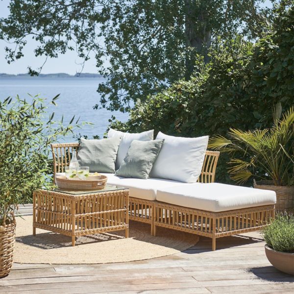 Exterior Maggie Puff Bord m/pute - Nature Aluminium