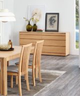 SKOVBY SM66 spisestol B47 cm - Skinn