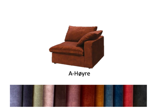 Lazy med arm (B113) - Adore stoff
