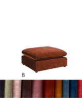 Lazy liten skammel (94x94) - Supersoft - Adore stoff