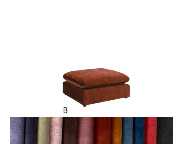 Lazy liten skammel (94x94) - Supersoft - Adore stoff