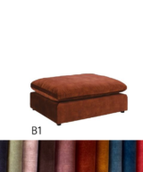Lazy stor skammel (94x113) - Supersoft - Adore stoff