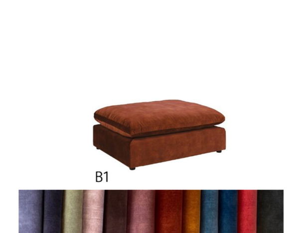 Lazy stor skammel (94x113) - Supersoft - Adore stoff