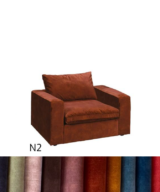 Lazy stol (B132) - Supersoft - Adore stoff