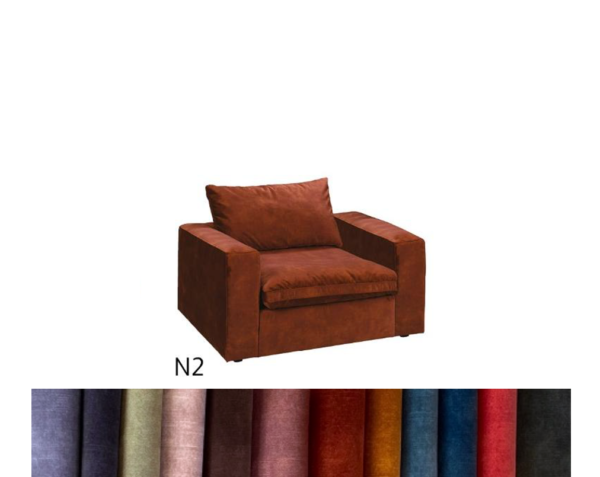 Lazy stol (B132) - Supersoft - Adore stoff