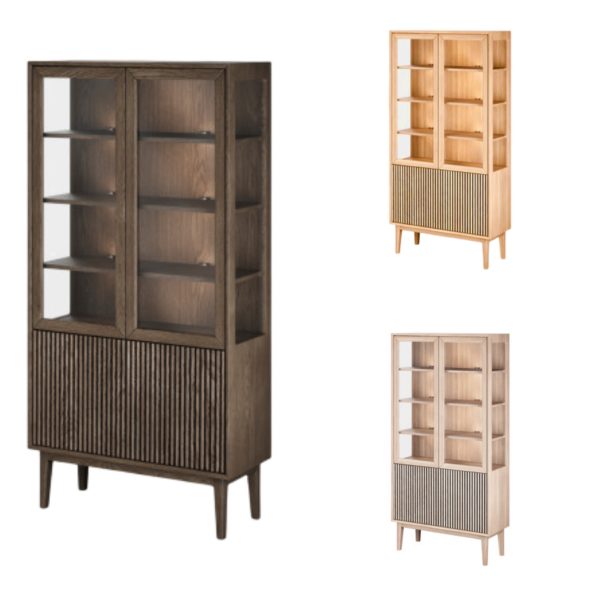 Casø Broholm Vitrin B100 - Rillefront Heltre Eik