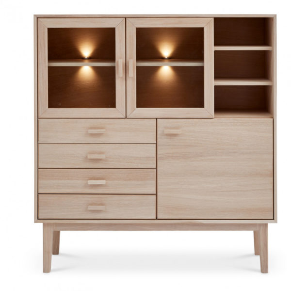 Casø Nord Highboard B124 - Hvitoljet heltre eik