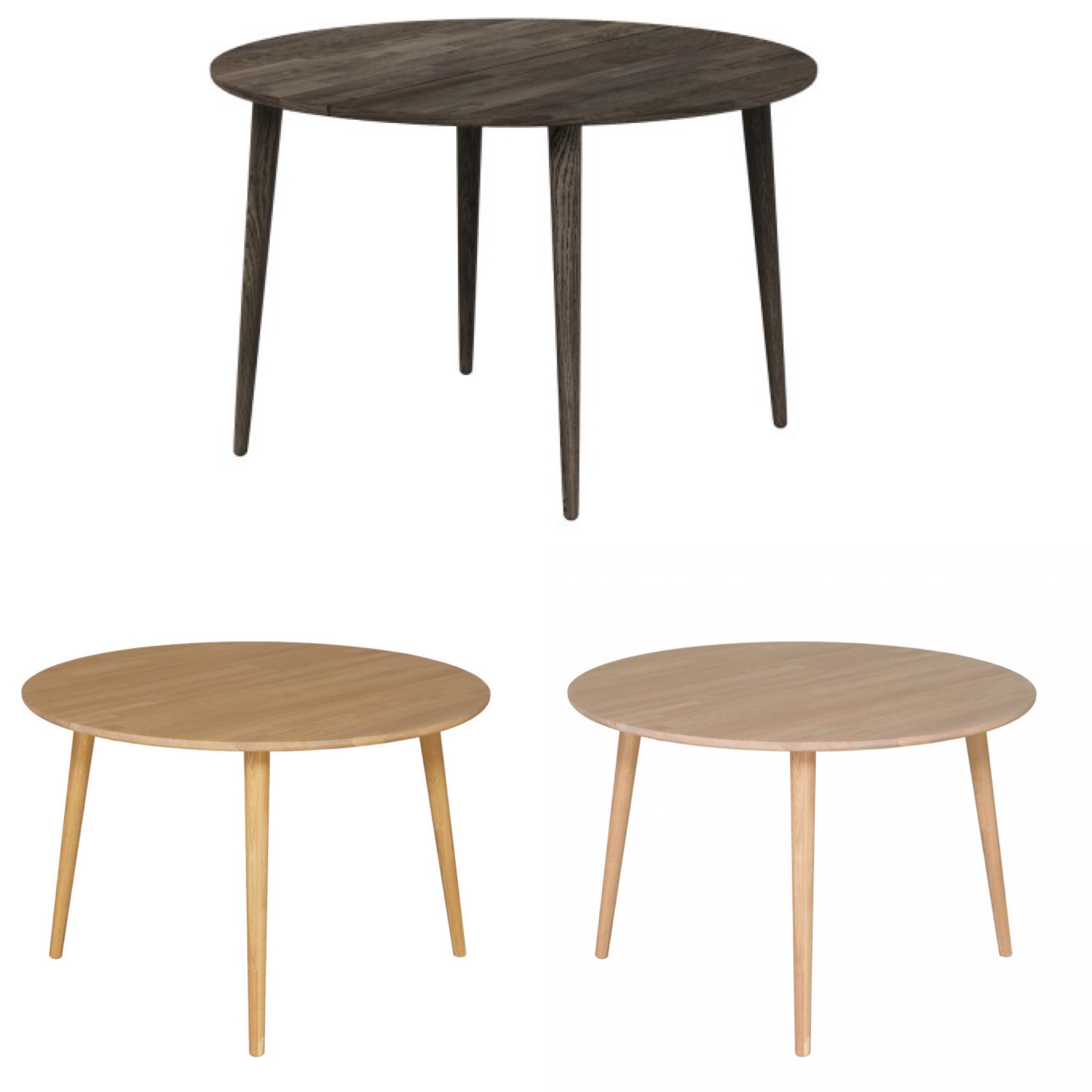 Casø Thor spisebord ø115 (Kan utvides) - Heltre eik