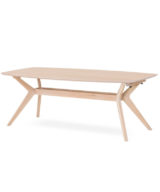 Hampton spisebord 210x100 (Utvides) - Hvitoljet eik