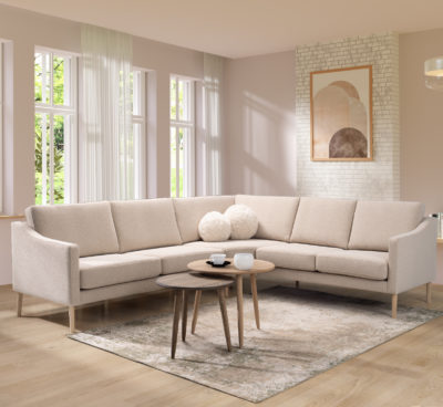 Larvik modulsofa 220x208 - Loop stoff