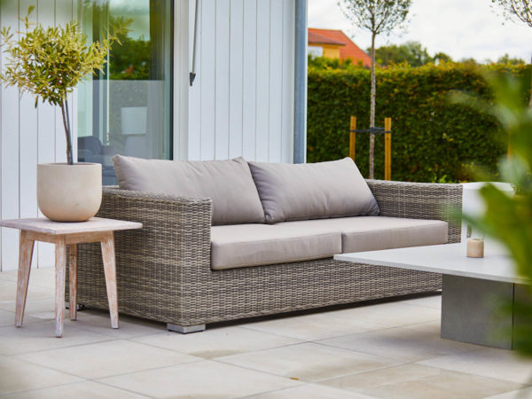 Hamilton loungesofa m/pute - Kunstrotting