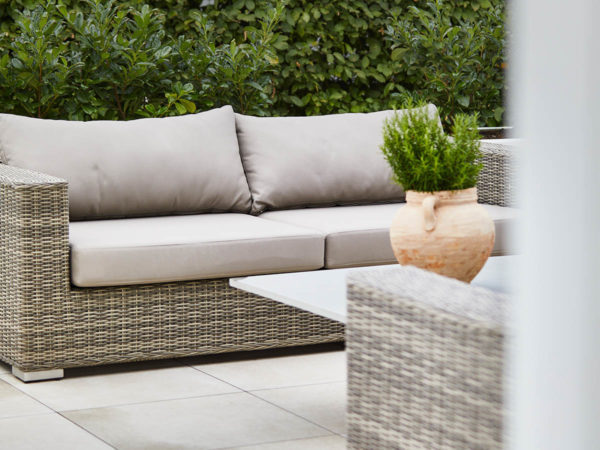 Hamilton loungesofa m/pute - Kunstrotting
