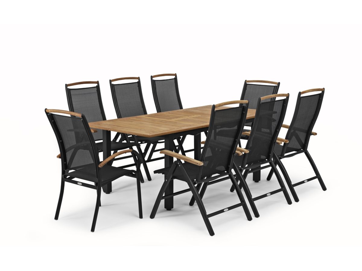 Nydala spisebord i sort 96X200/280