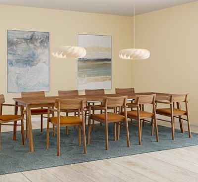 SKOVBY SM143 spisebord 100x209(305) - Valnøtt
