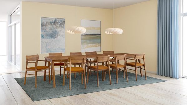 SKOVBY SM143 spisebord 100x209(305) - Valnøtt