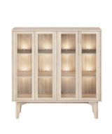 Casø 550 Highboard hvitoljet - Glassdører