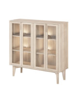 Casø 550 Highboard hvitoljet - Glassdører