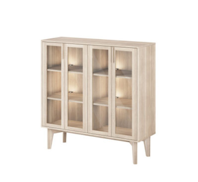 Casø 550 Highboard hvitoljet - Glassdører
