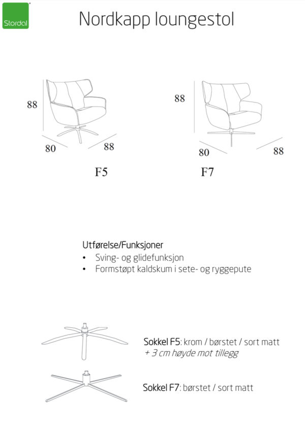 Stordal Nordkapp stol - Ekte hud