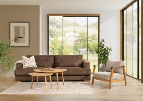 Tilda 3-seter modulsofa B248 cm - Ribcord stoff i valgfri farge