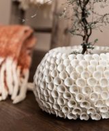 Shelly vase - Stor Hvit