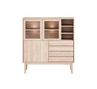 Casø Broholm Highboard B124 - Hvitoljet heltre eik