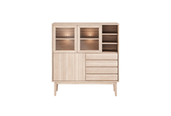 Casø Broholm Highboard B124 - Hvitoljet heltre eik