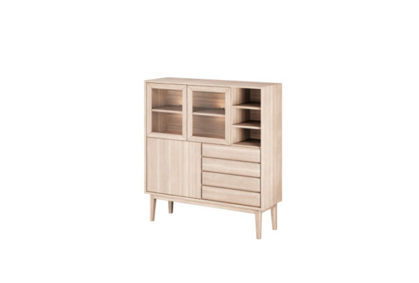 Casø Broholm Highboard B124 - Hvitoljet heltre eik