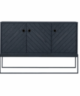 Ygg&Lyng Dis skjenk B120 Fiskebein - Sort wenge