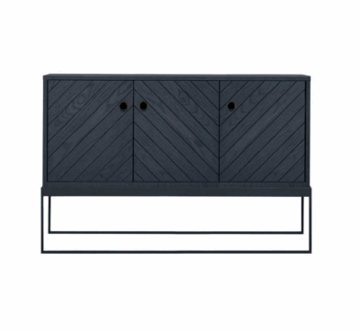 Ygg&Lyng Dis skjenk B120 Fiskebein - Sort wenge