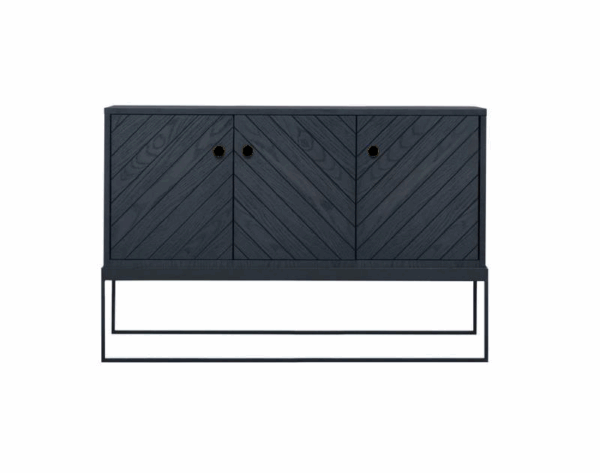 Ygg&Lyng Dis skjenk B120 Fiskebein - Sort wenge
