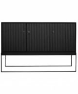 Ygg&Lyng Dis skjenk B120 Rillefront - Sort wenge