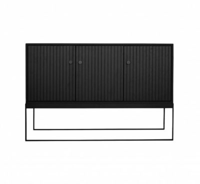 Ygg&Lyng Dis skjenk B120 Rillefront - Sort wenge