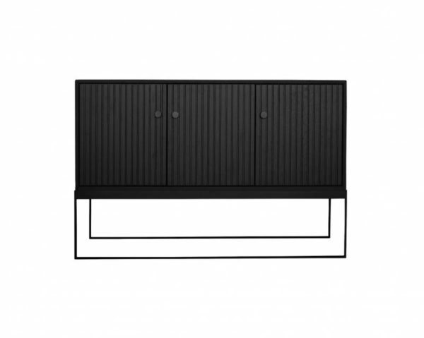 Ygg&Lyng Dis skjenk B120 Rillefront - Sort wenge