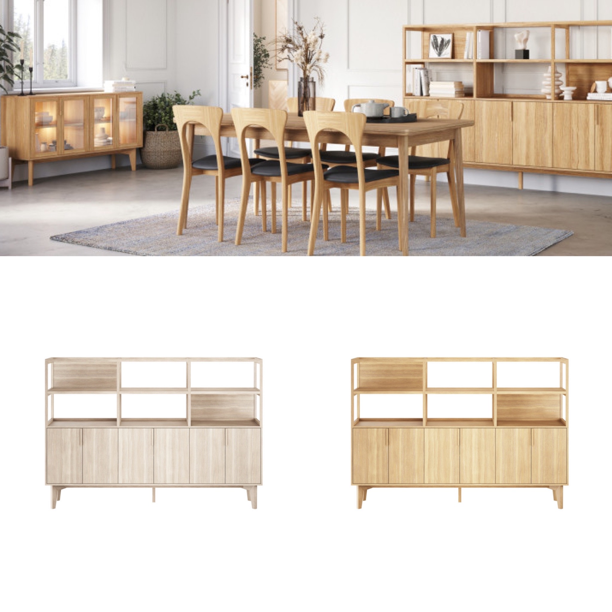 Casø 551 Benk B211 cm - Heltre Tette dører