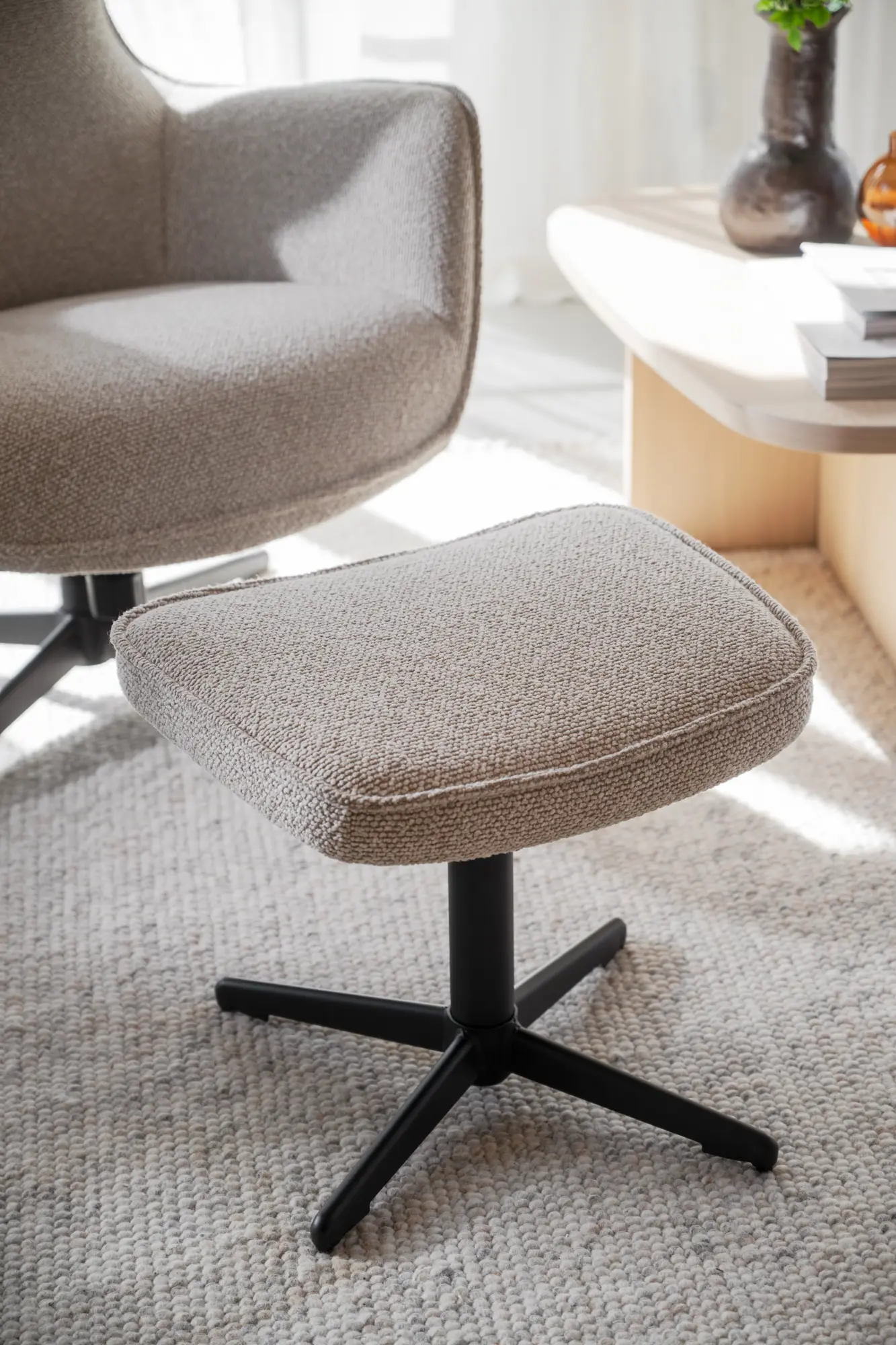 Jenkins hvilestol m/skammel - Beige