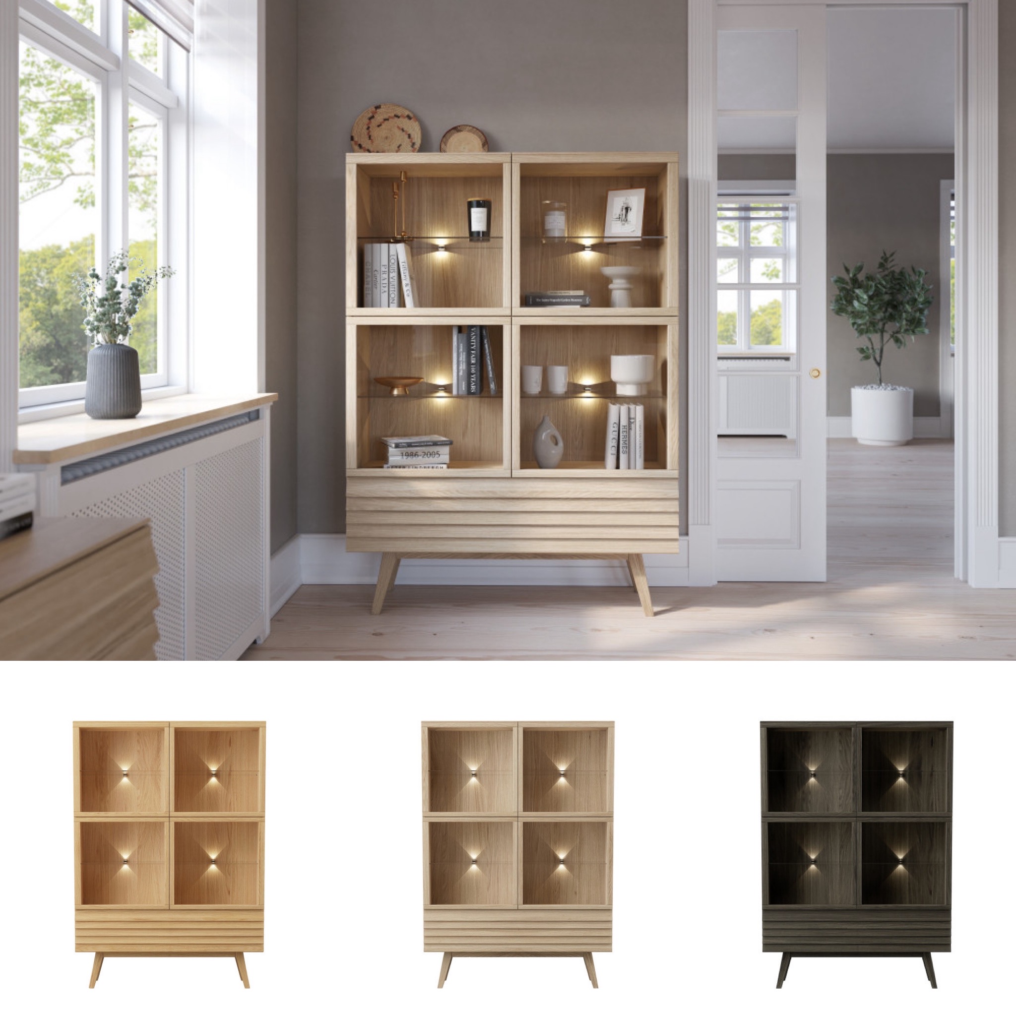 Casø 777 highboard B124 - Skrå ben