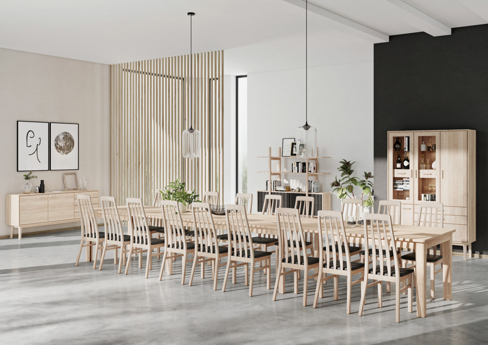 Casø 701 Vitrin B123 cm - Hvitoljet eik