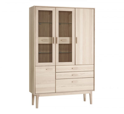 Casø 701 Vitrin B123 cm - Hvitoljet eik